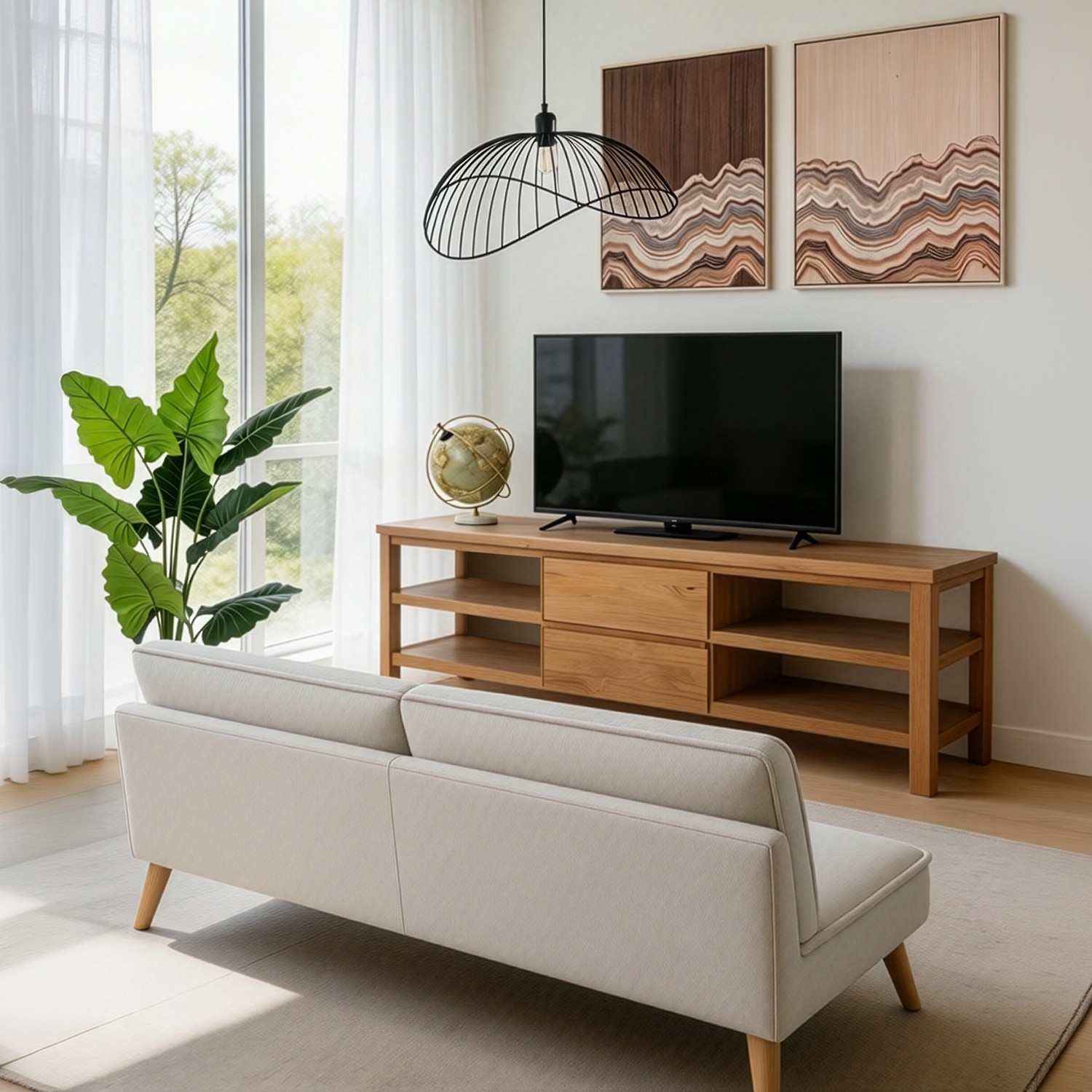 Mueble tv Colección atemporal en madera natural Nueva Zelanda