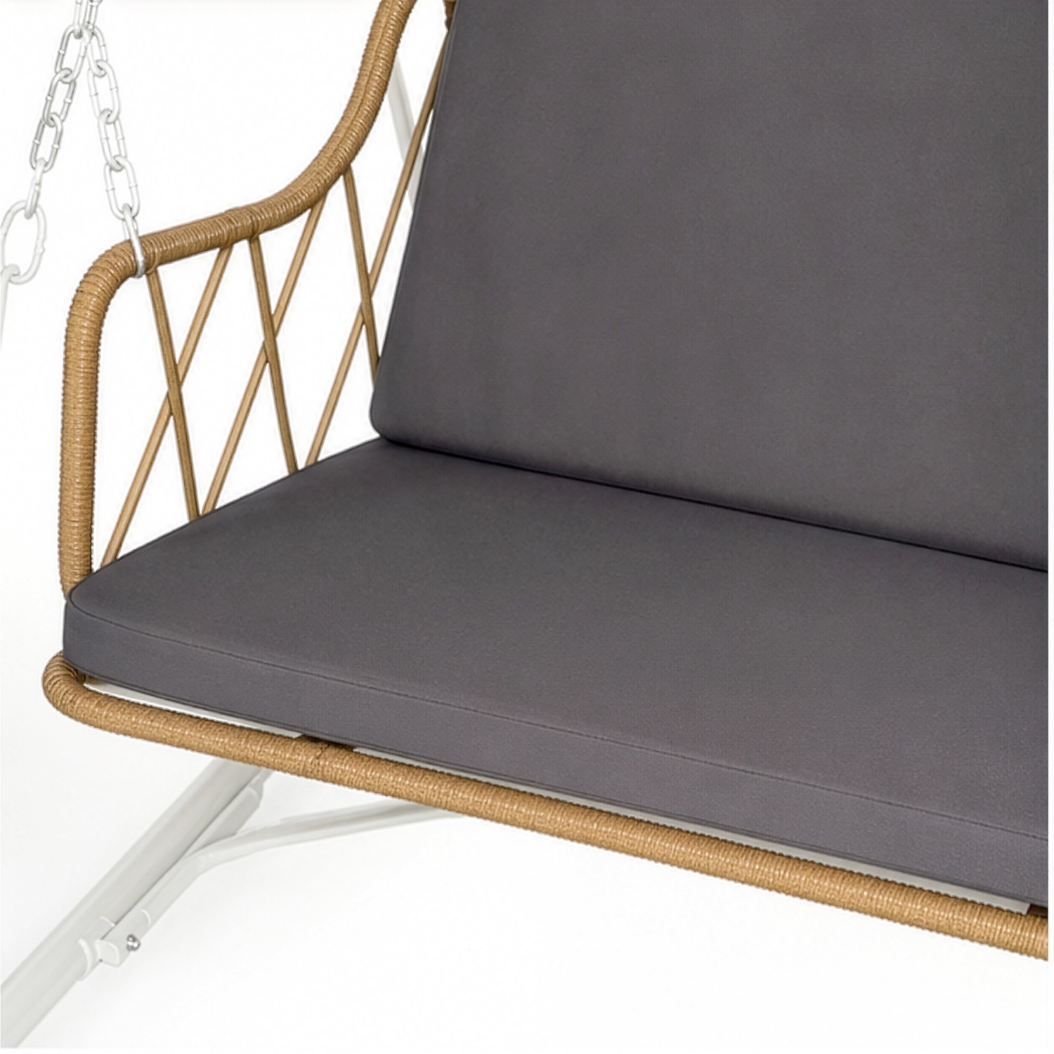 Columpio para Jardín en acero blanco colección outdoor Artisa