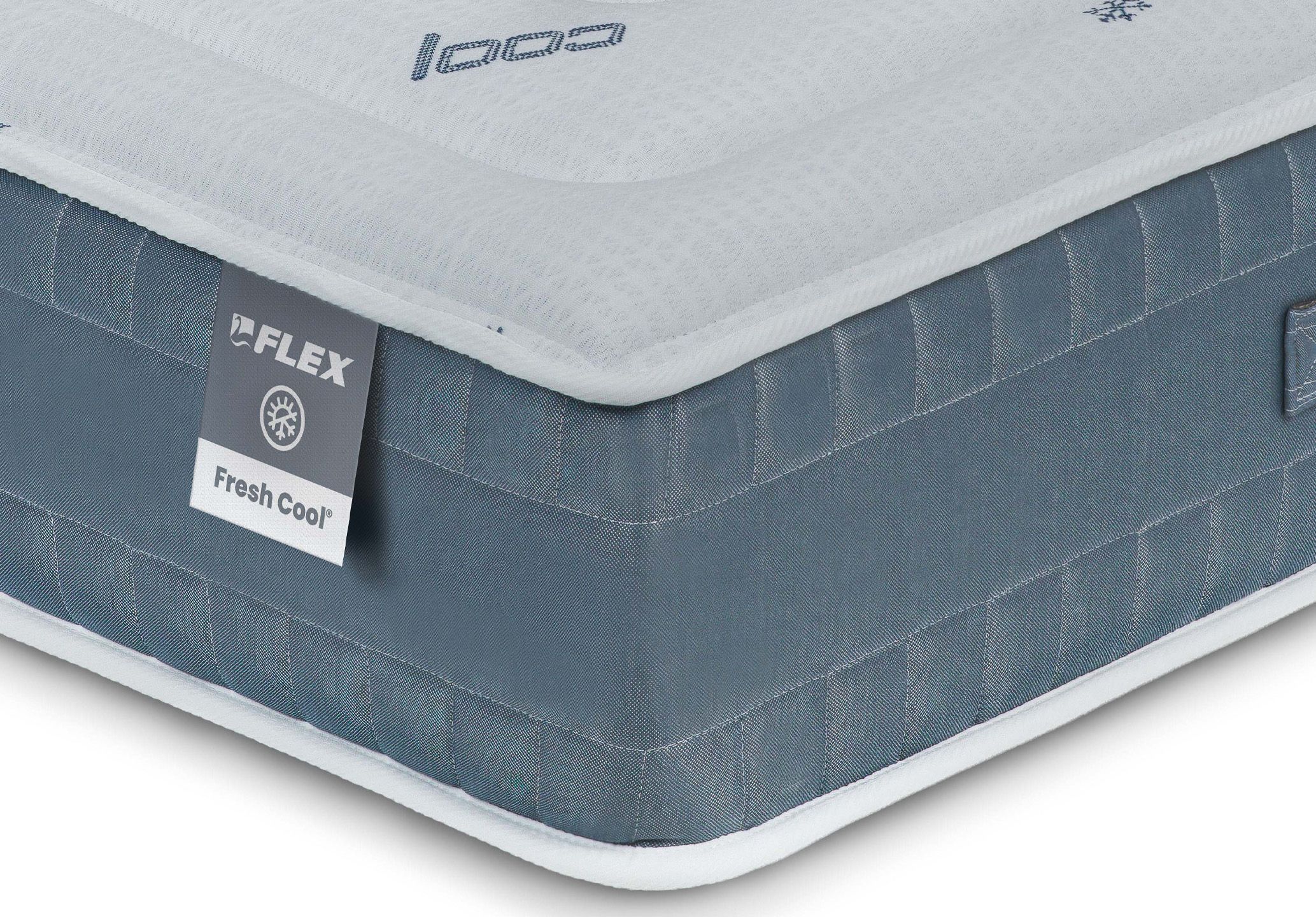 Detalle del acolchado viscoelástico y tejido Stretch del colchón Flex Fresh Cool Pocket