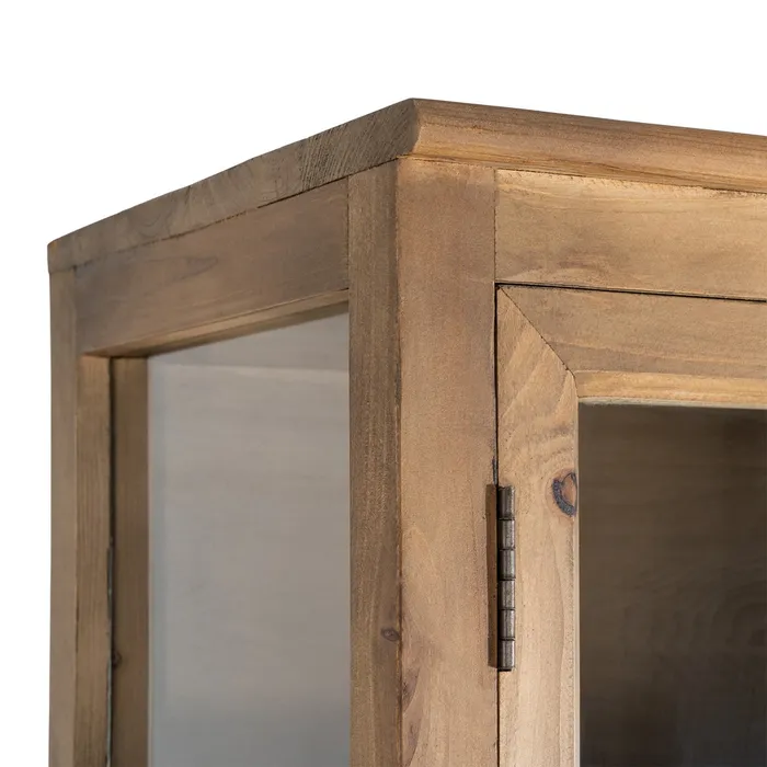 Vitrina modular disponible en 2 medidas en madera y zócalo