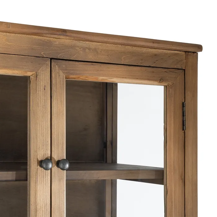 Vitrina modular disponible en 2 medidas en madera y zócalo