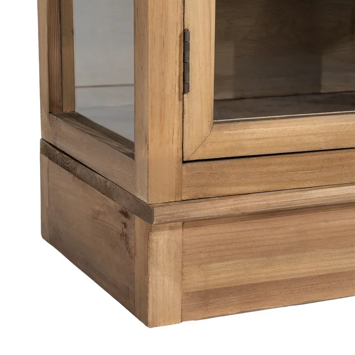 Vitrina modular disponible en 2 medidas en madera y zócalo