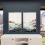 Este set de 2 cuadros pintados al óleo con relieve es una pieza decorativa elegante y sofisticada, ideal para aportar estilo y personalidad a cualquier espacio