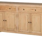Aparador natural en madera con 4 puertas y 2 cajones
