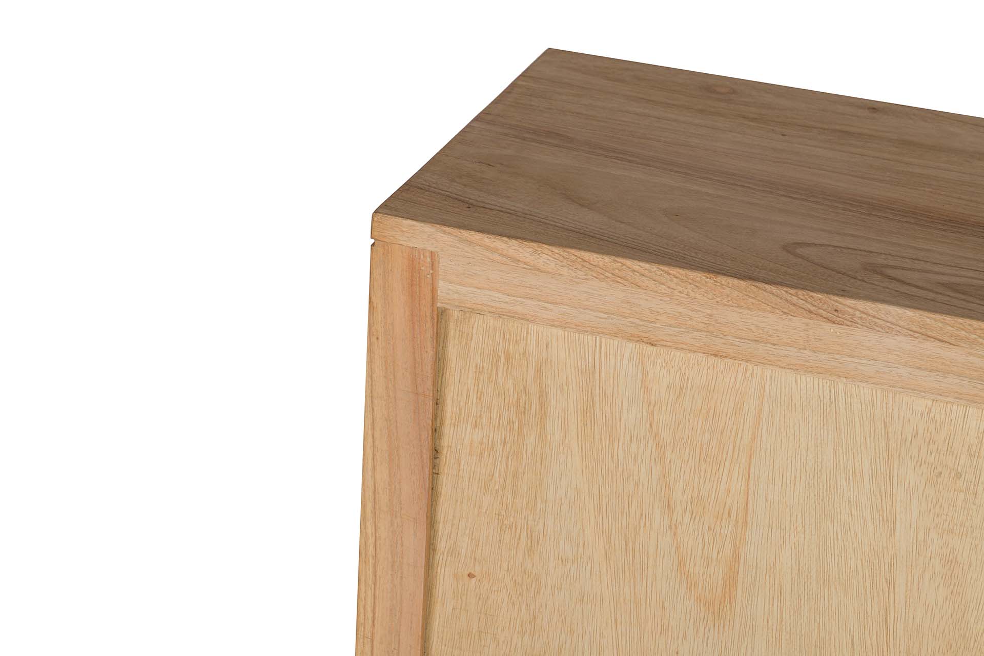 Aparador natural en madera con 4 puertas y 2 cajones