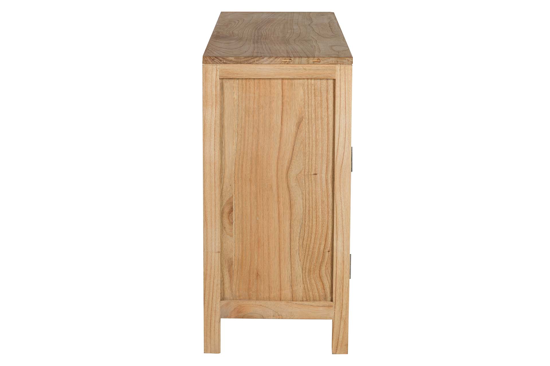 Aparador natural en madera con 4 puertas y 2 cajones