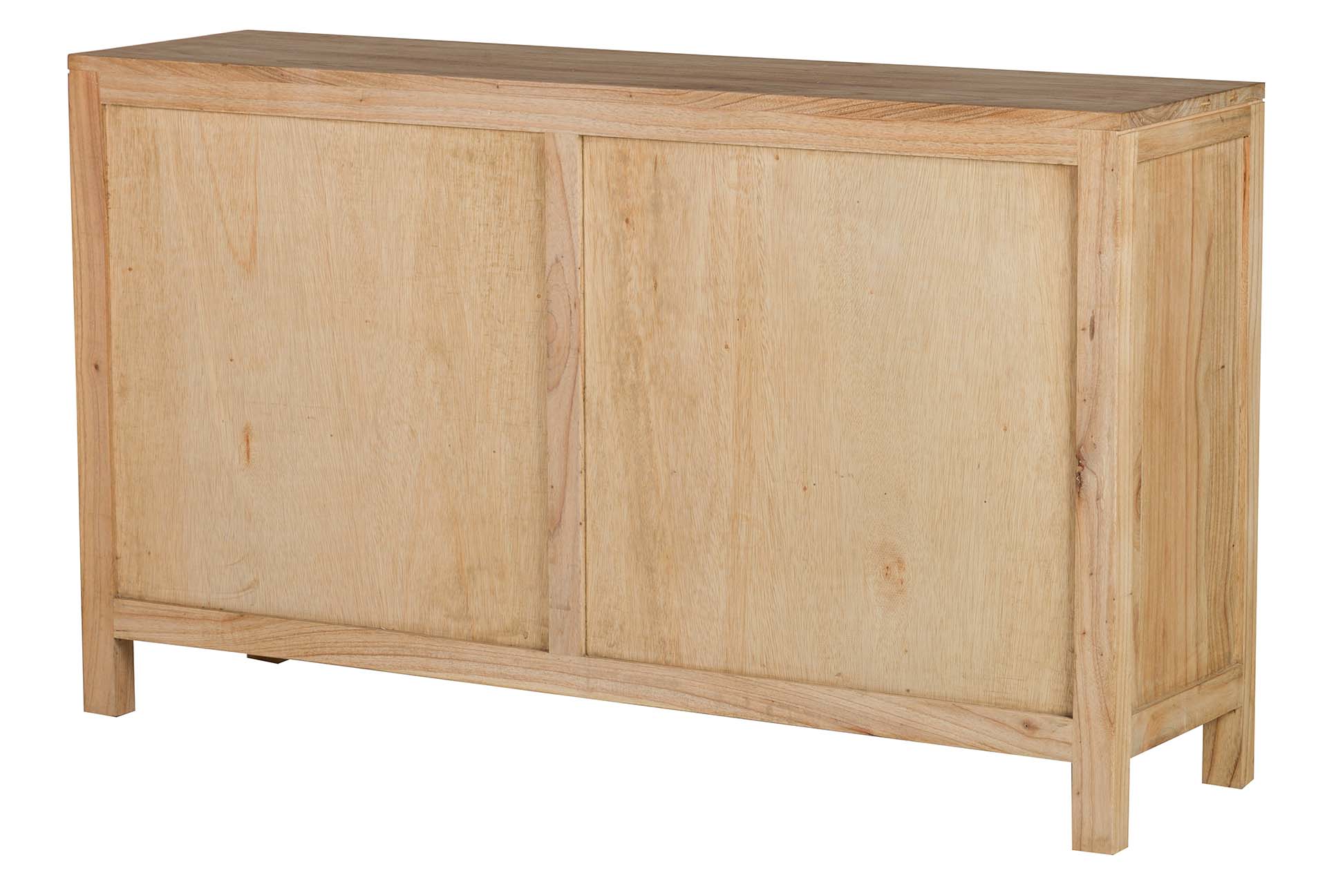 Aparador natural en madera con 4 puertas y 2 cajones