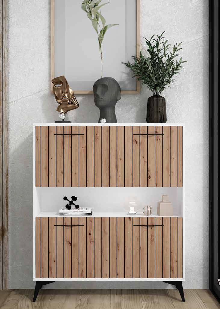 Mueble 313 Artisa detalle, zapatero, hueco y patas
