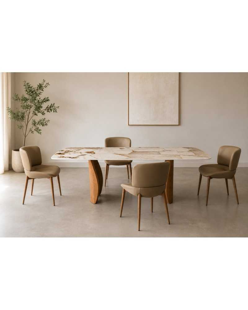 Mesa de Comedor con Sobre Cerámico