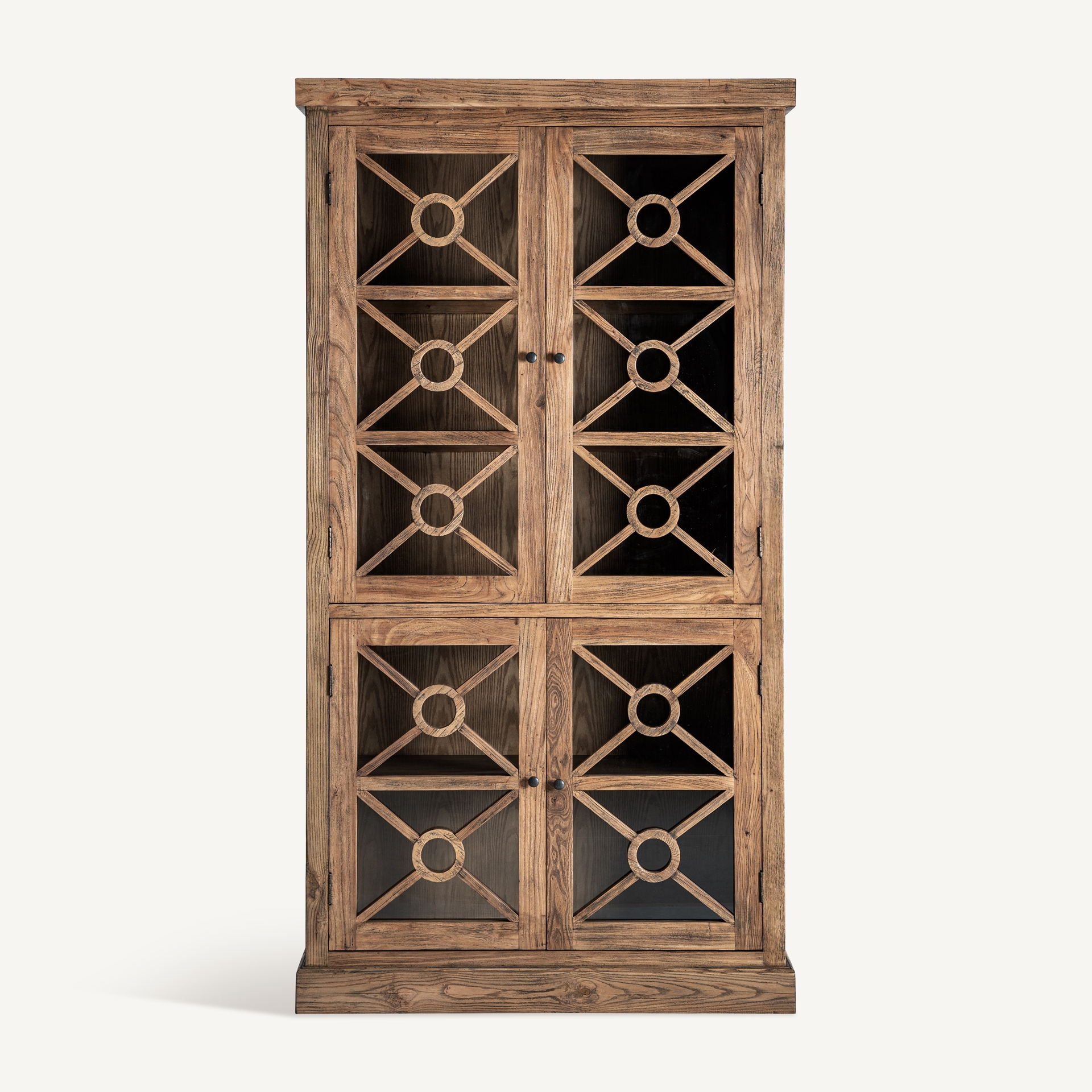 Vitrina en Madera de Olmo NORVIK 110×40×205cm