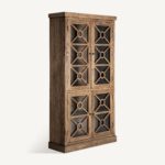 Vitrina en Madera de Olmo NORVIK 110×40×205cm