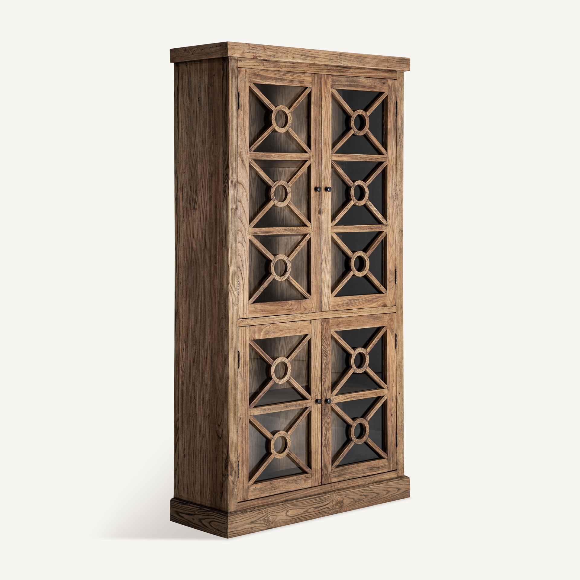 Vitrina en Madera de Olmo NORVIK 110×40×205cm