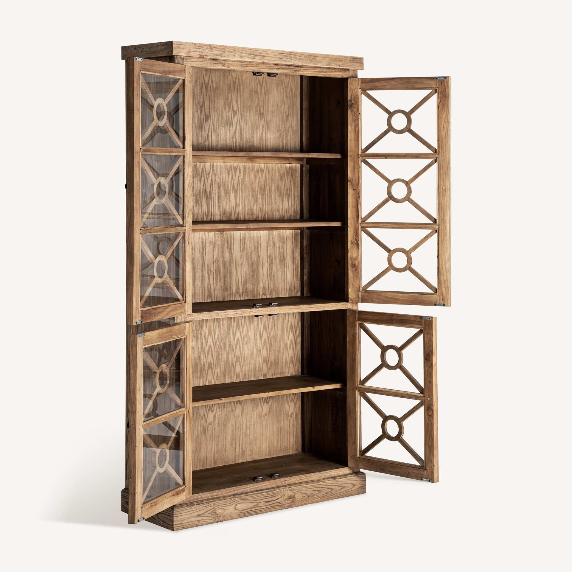 Vitrina en Madera de Olmo NORVIK 110×40×205cm